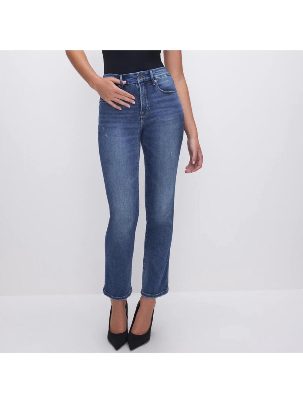 Good American Good Legs Straight Denim Jeans Indigo271 Size 28